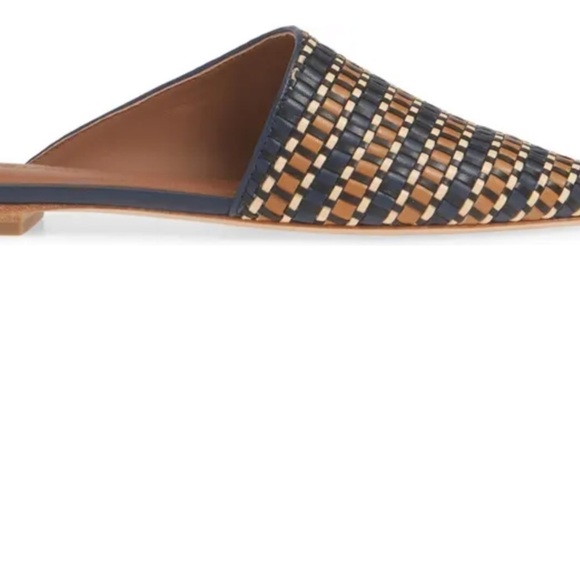 Navy and tan woven mule - Picture 7 of 14